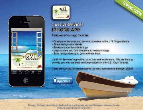 The new iPhone app hopes to improve V.I. customer service (Courtesy 1-855-VI-Services)