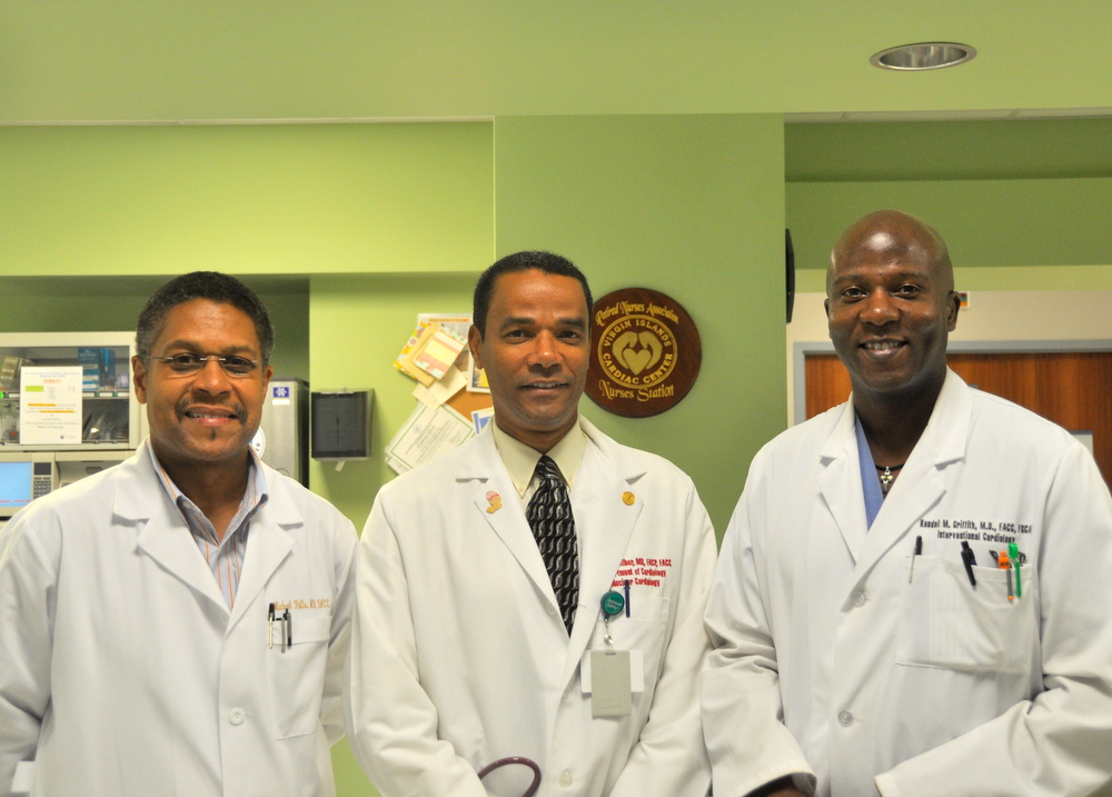 The center’s cardiologists, Drs. Michael Potts, Dante Galiber and Kendall Griffith.