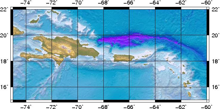 This quake occurred about 12 miles north of Anegada. (Courtesy Puerto Rico Seismic Network)