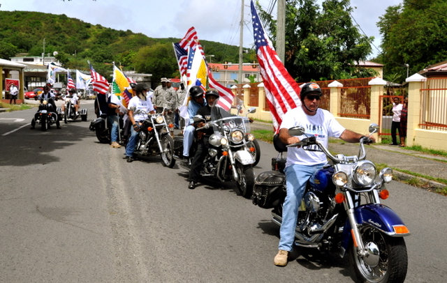 The Patriot Guard Riders take part in Sunday's event. (Jackie Leedy photo)