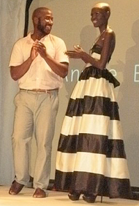Andre Etienne with model Grace Bol.