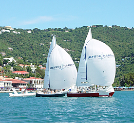 Racers in the 2009 Carlos Aguilar contest in St. Thomas harbor.