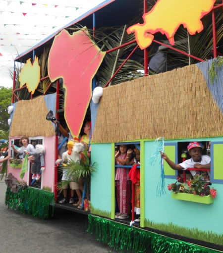 Antilles School's contribution to the Children's Parade.