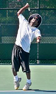 Greg James serves during the 2011 tournament.