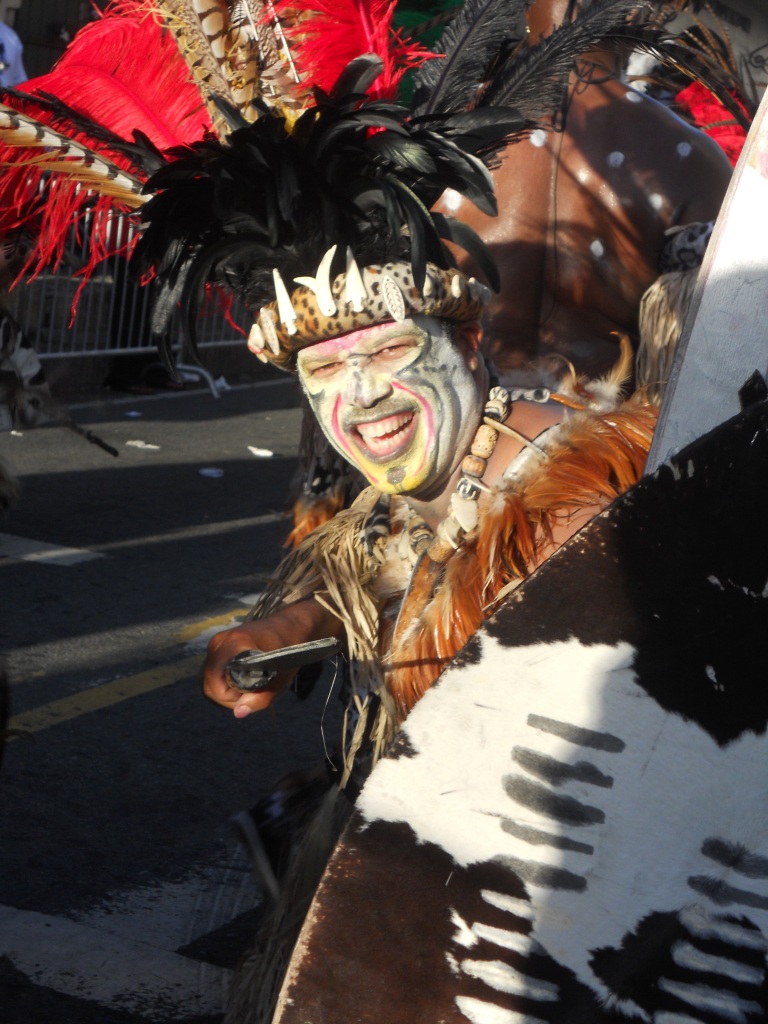 A Shaka Zulu dancer in resplendent costume.