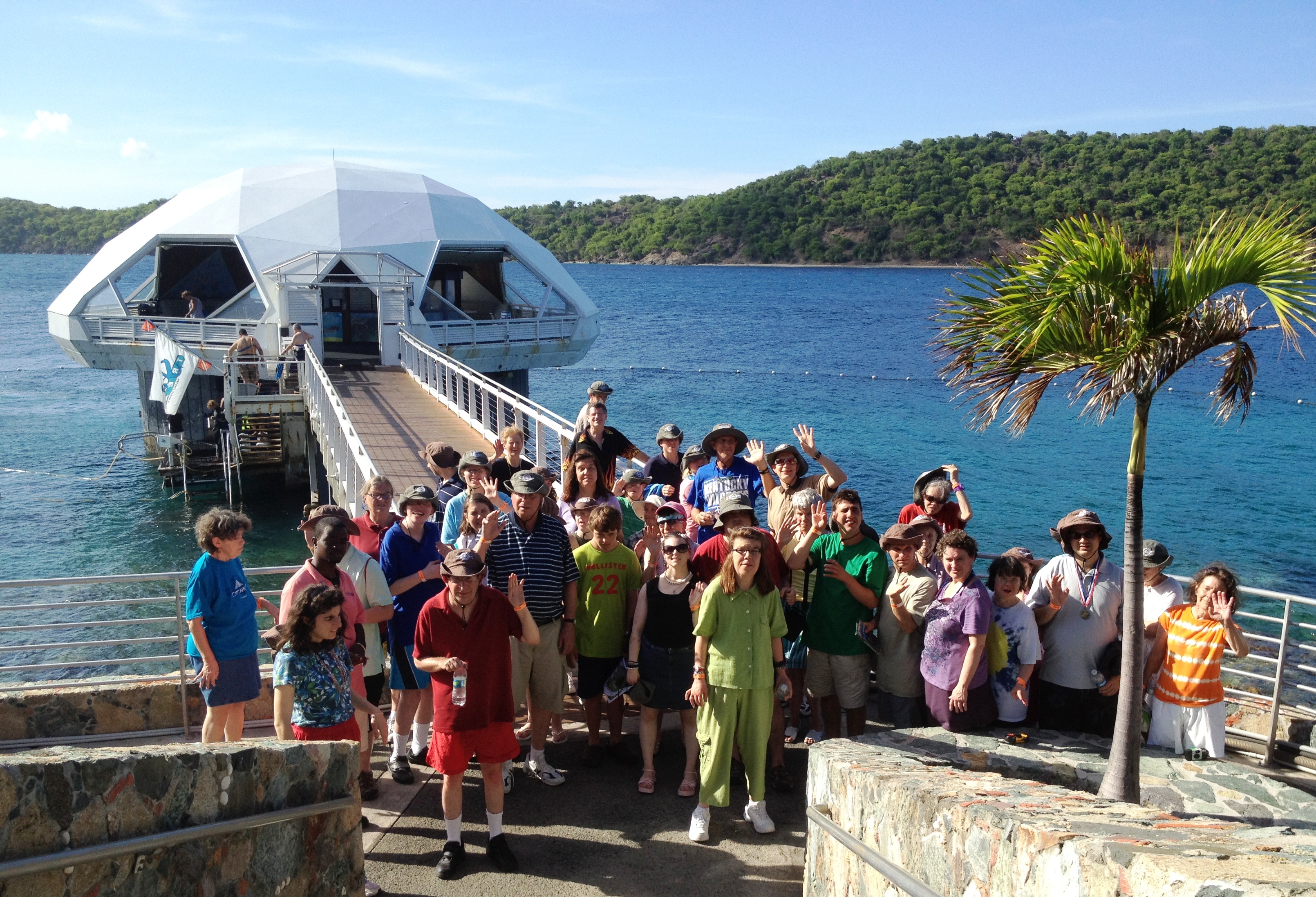 Stewart Home School students from Kentucky visit Coral World.