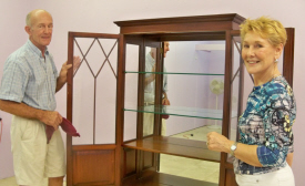 John and Barb Revolta in the new Shabby Chic room at Closet to Closet.