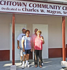 (From left) Beverly, Cory, Harry and Florie Magras at the Frenchtown Community Center.