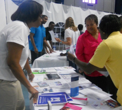 Attendees at the CFVI meeting learn about volunteer opportunities.