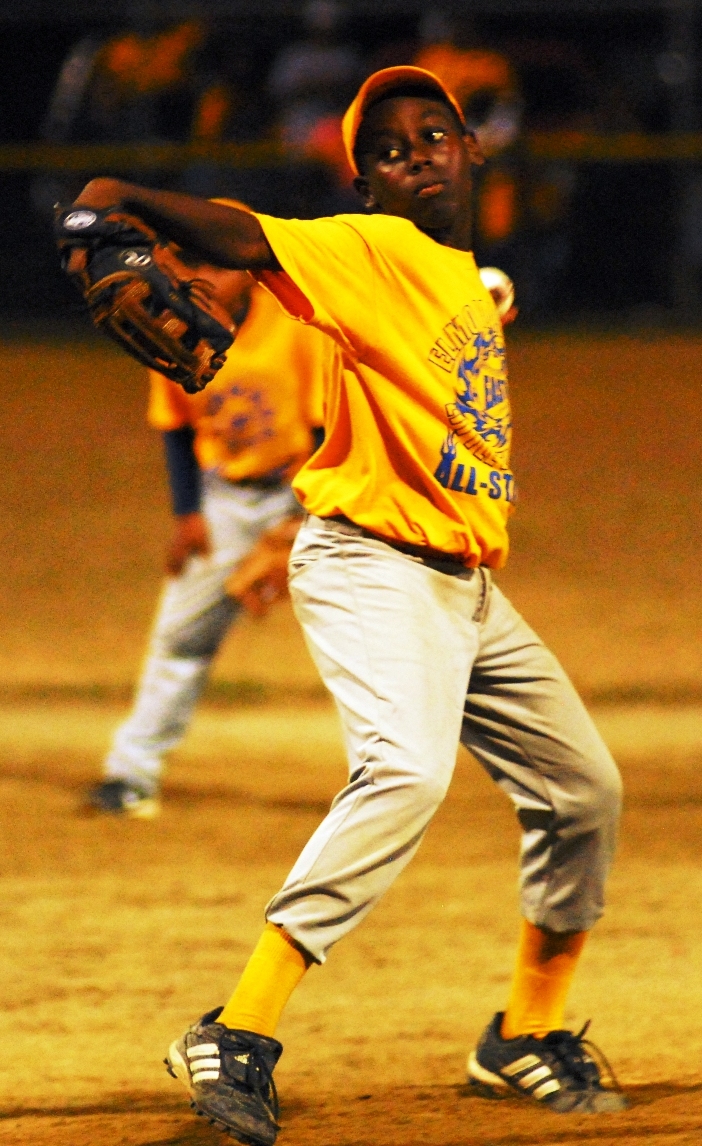 Elmo Plaskett East 11-12 All-stars pitcher Kimoi Ferdinand was all heart on the mound.