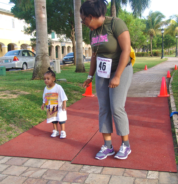 Nevaeh Aponte, almost 2, and Nadia Boughoumeau wound up somewhat behind the top finishers.