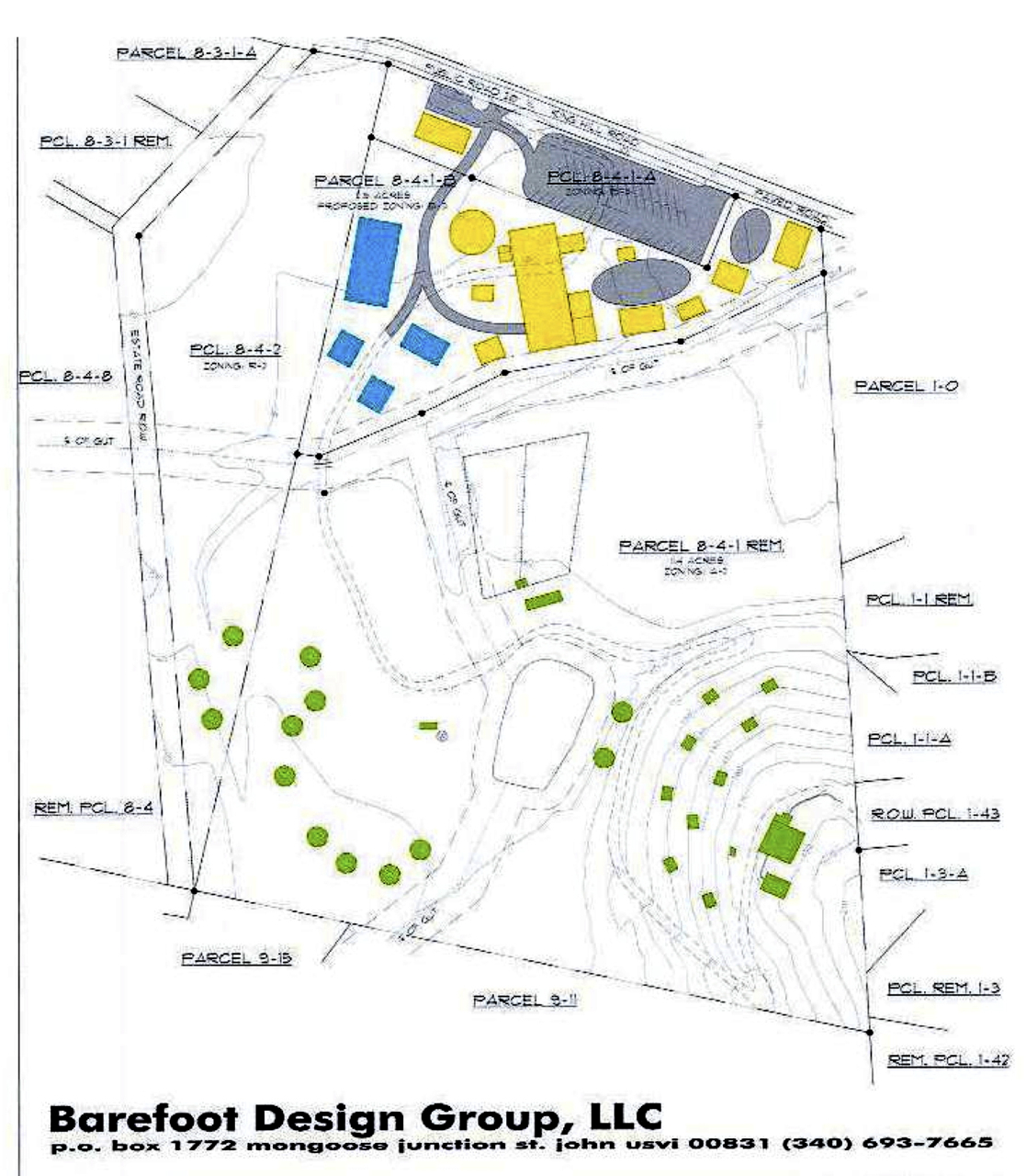 A plan for the Coral Bay project, taken from Hugo Roller's application.