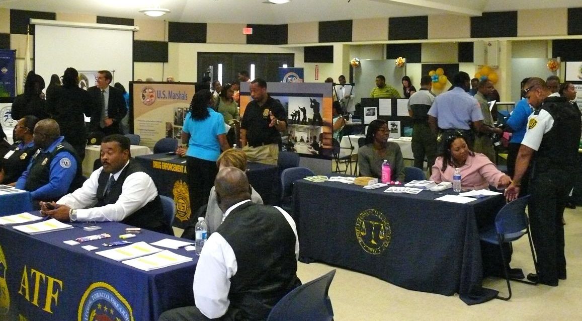 Law enforcement career day at UVI on St. Croix Wednesday. 