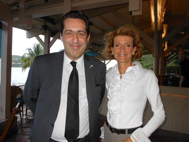 Consul of France in Miami Gael de Maisonneuve was on hand to congratulate Odile De Lyrot.