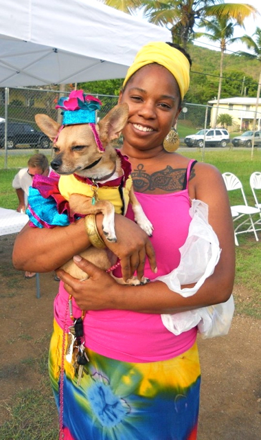 Crystal Allen and dog, Taliah, had a full afternoon at Wagapalooza.