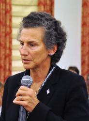 Health Commissioner Mercedes Dullum, who resigned Wednesday, at her confirmation hearing in February.