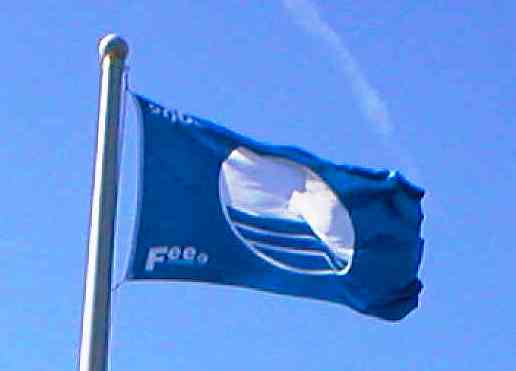 The blue flag means our beaches and marina facilities are safe and clean.