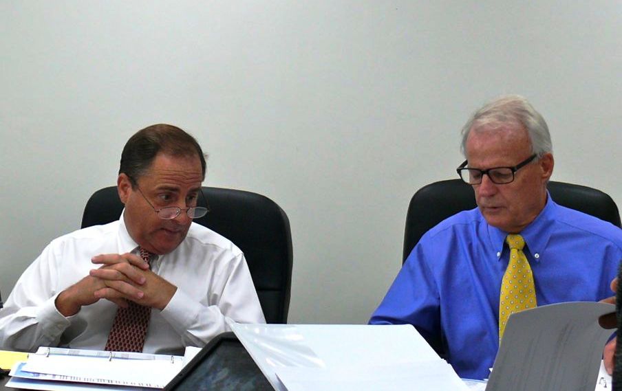 viNGN President Larry Kupfer and Secretary Peter Schultz at Wednesday's board meeting.