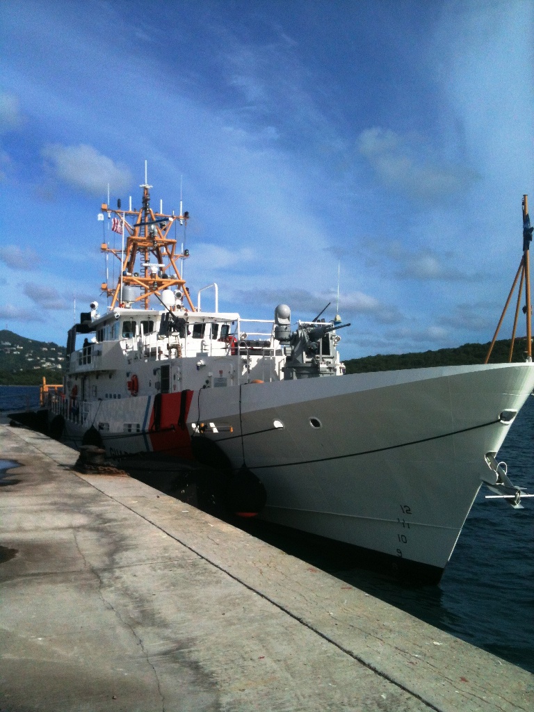 The Webber parked alongside Crown Bay Center on St. Thomas.