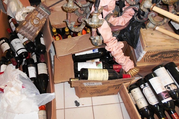 U.S. Bankruptcy Court says the Prossers allowed expensive wines to spoil (image from court filings).