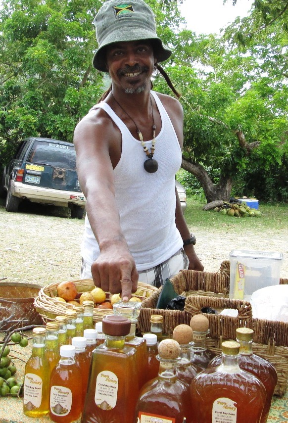 Wayne Clendinen sells local honey.