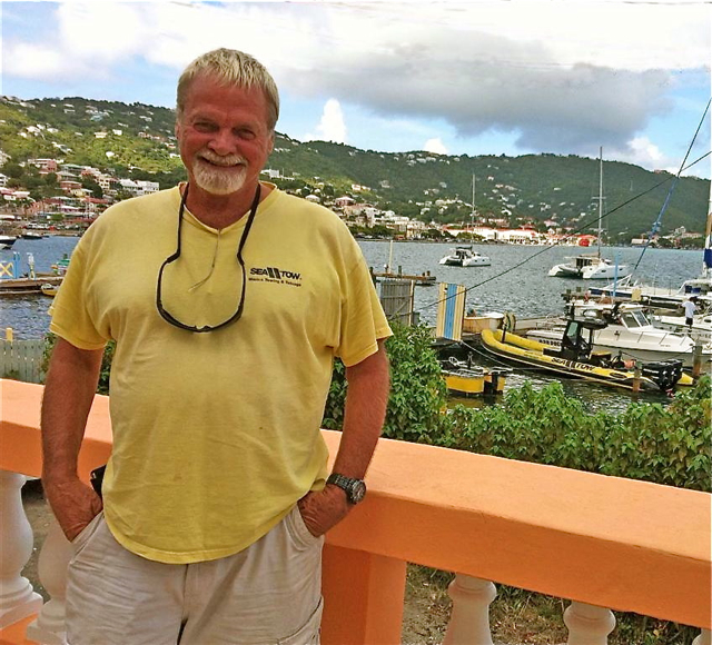 Capt. Alan Wentworth of Sea Tow in St. Thomas.