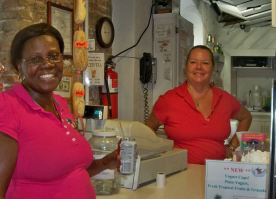 Paula Dickie (left) and Cynthia "Thia" Tyler at the Alley Galley.