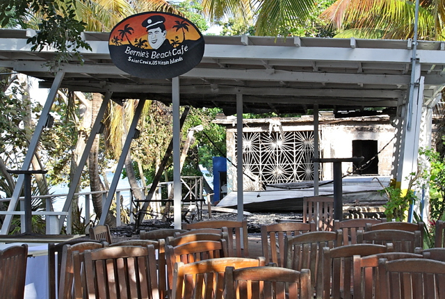 A Friday morning fire destroyed Bernie's Beach Side Cafe.