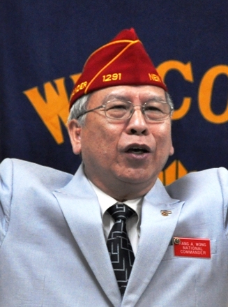 American Legion National Commander Fang Wong enjoys a ceremony in his honor on St. Croix.