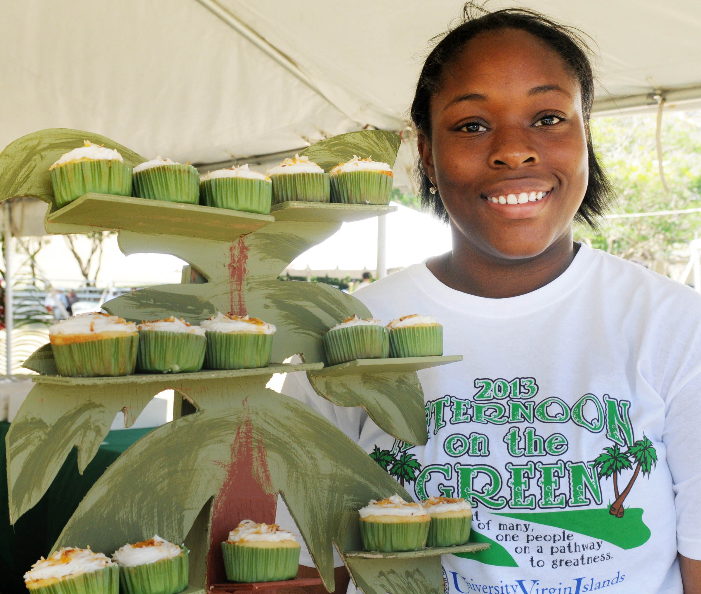 Brianna Hairston won the “People’s Choice” Award and third place in the Pastries and Sweeties category of the 2013 edition of Afternoon on the Green. Hairston, a Charlotte Amalie High School student, has entered the competition twice before.