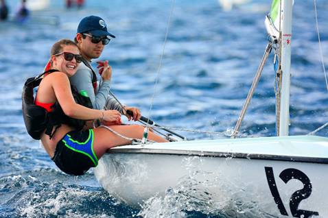 Taylor Ladd and William Bailey, winning sailors in the regatta A division. (Credit - Dean Barnes)