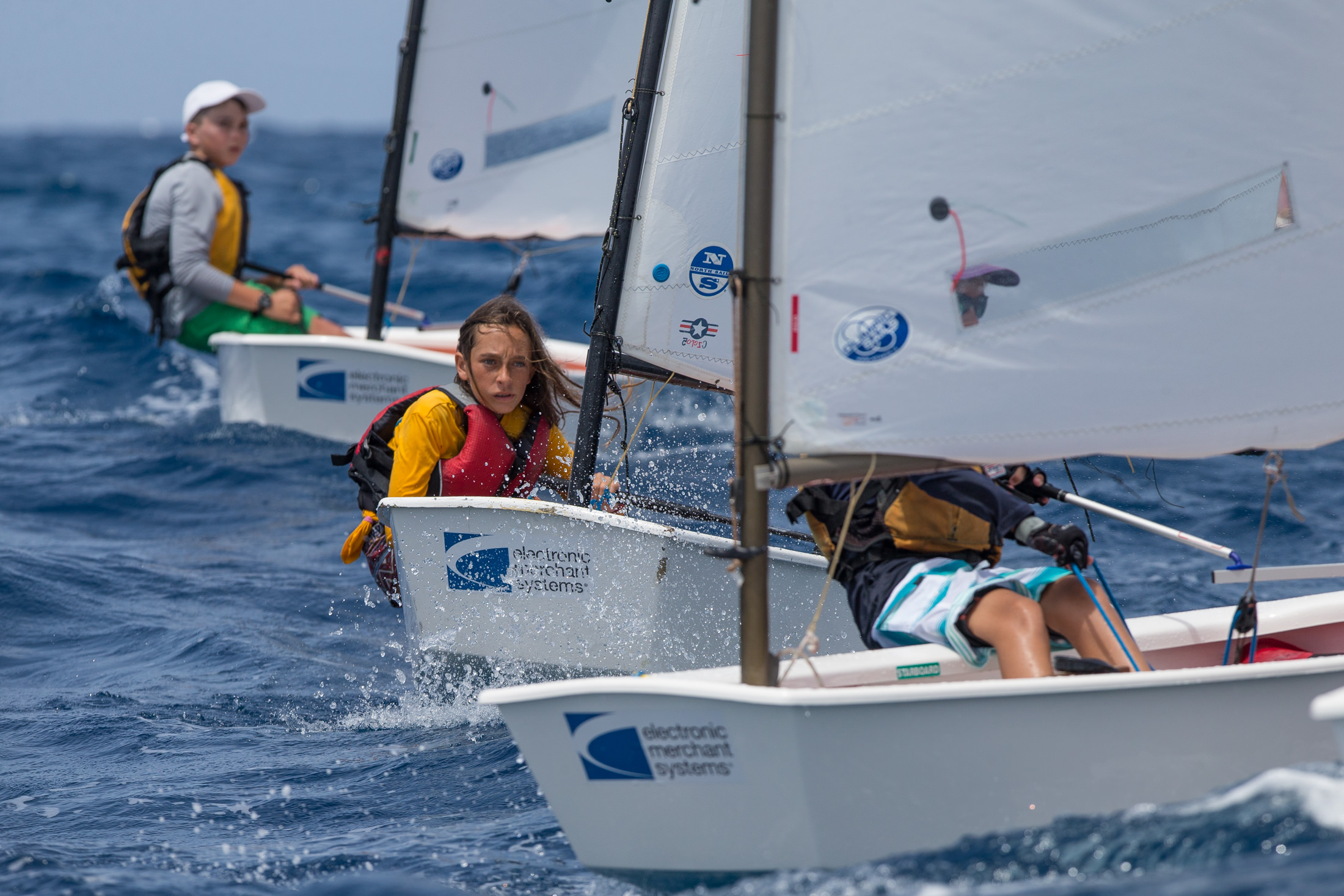Caroline Sibilly concentrates during the TOTE Maritime Clinic. Photo by Matias Capizzano 