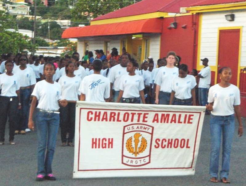CAHS youngsters march through Frenchtown.