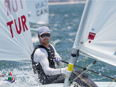  Cy Thompson sailing in the 2016 Summer Olympics. (Credit -- Matt Schoch)