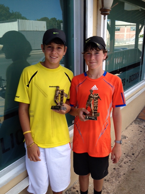 Alec Kuipers (left) and Tomas Del Olmo are big winners at Rafa Jordan Tennis Tournament 