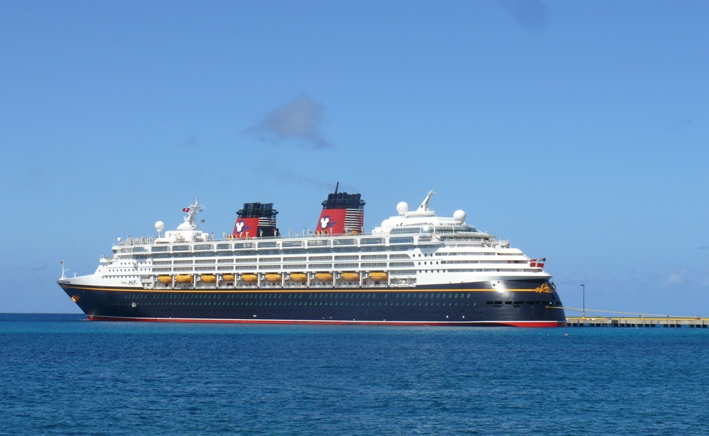 After half a decade of no ships and a meager 50 or so in 2008, Frederiksted is seeing nearly two ships a week, like this Disney Cruise Ship in port Tuesday.