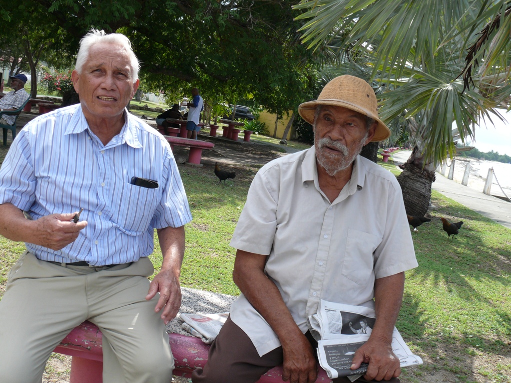 George Flores and Frank "Frankie Pete" Petersen have seen quite a few of Frederiksted's changes over the years.