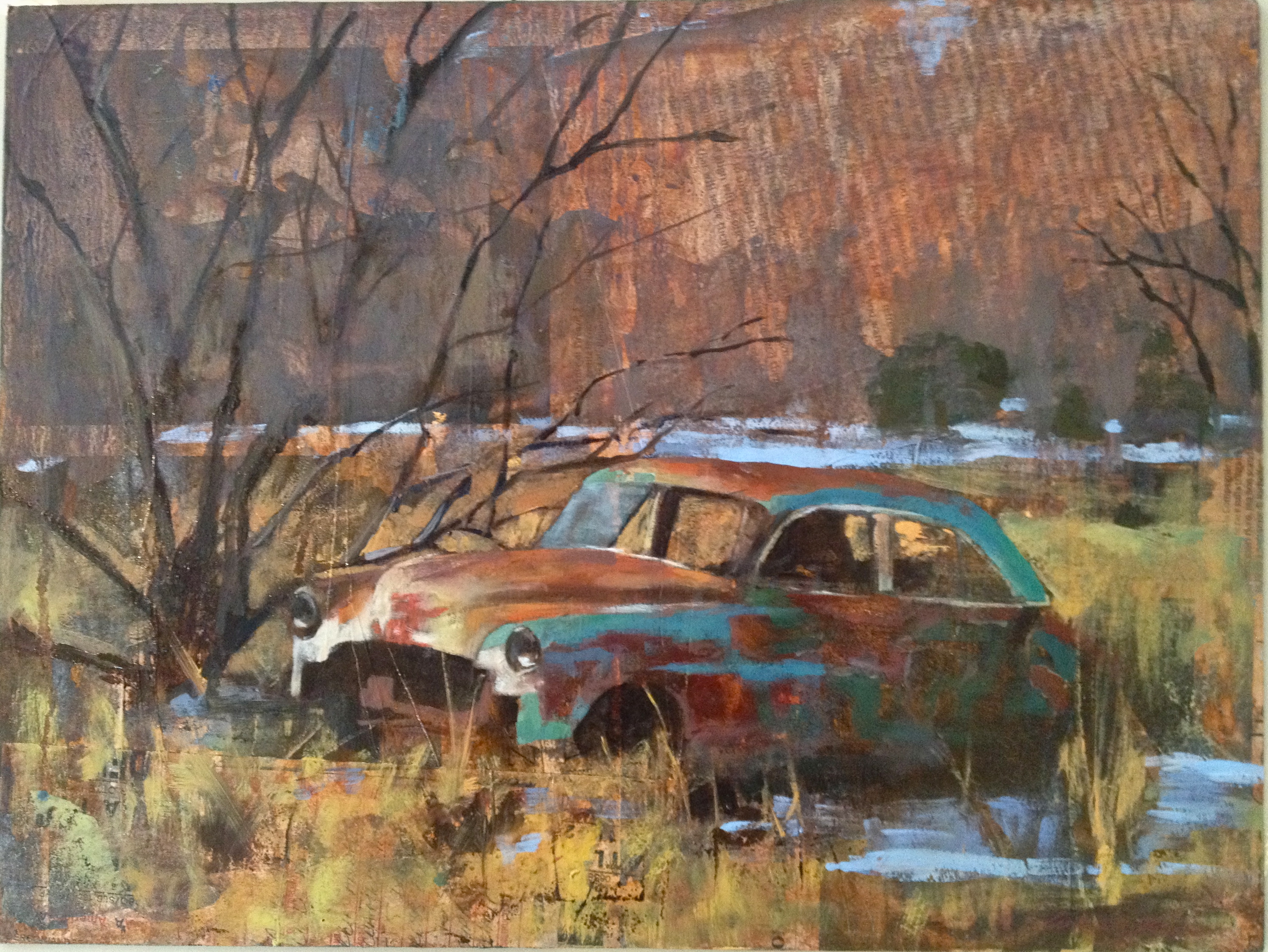 Old Car in Umber by Andrea Anderson