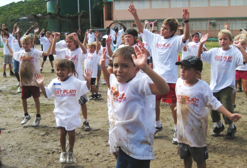 Just Play Day included a group exercise session.