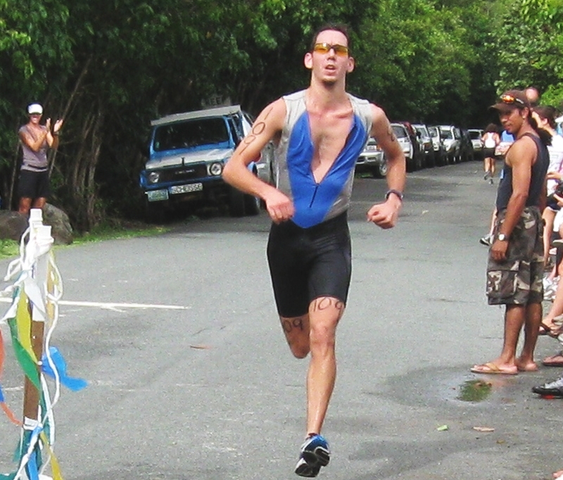 Male triathlon winner Matt Halk.