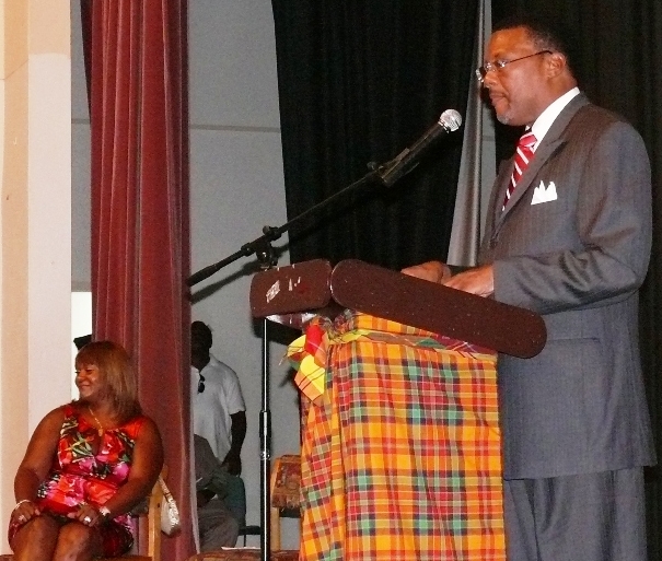 Reality television Judge Greg Mathis at St. Croix Educational Complex on Sunday.