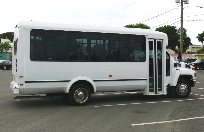 Recently acquired 24-seat air conditioned tour bus on St. Croix Monday.