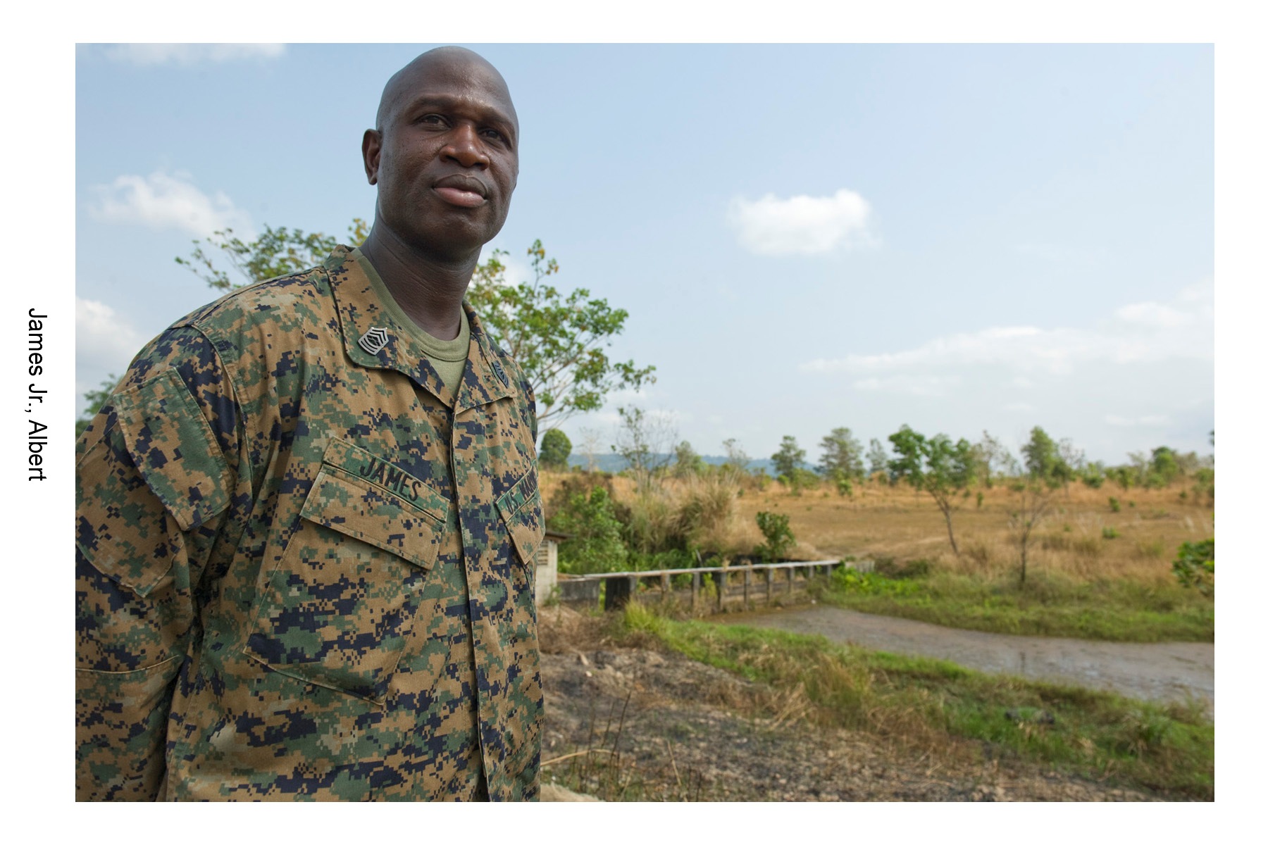 .  Marine Master Sgt. Albert James Jr. recently participated in Cobra Gold 2011 in Chiang Mai, Thailand.  Cobra Gold is the largest multi-lateral military training exercise in the Pacific region.  (Photo by Air Force Staff Sgt. Christopher Griffin)