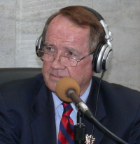 Holland Redfield announced his candidacy on the air.