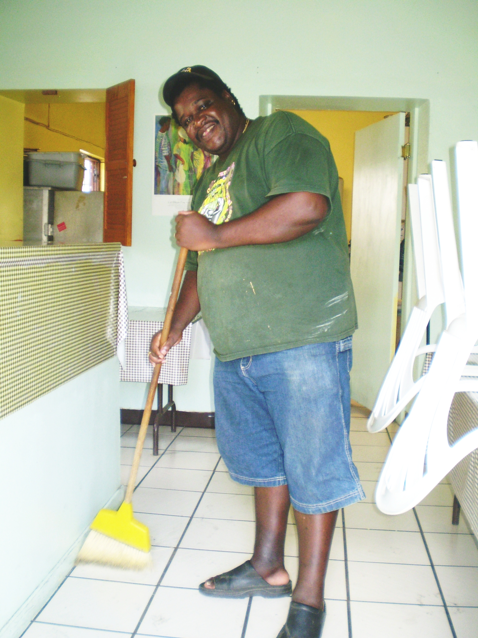 Raymond Joseph, patron and cleanup staff at MBT.