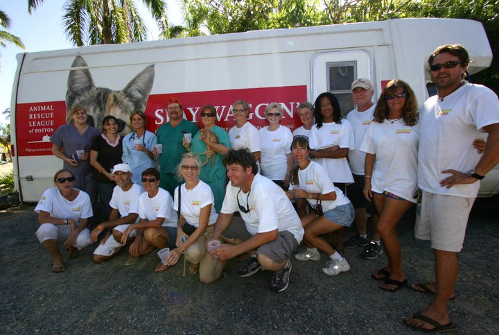 Sunshine Foundation surgical team and volunteers following the first-ever spay/neuter weekend in the Virgin Islands.  (Photo Courtesy of Rita De Ferrary)