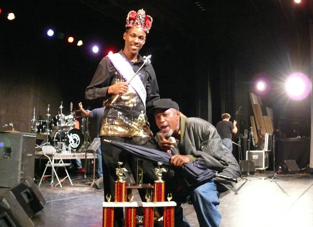 Calypso Monarch John "Mighty John" Williams (standing) with father, John Sr.
