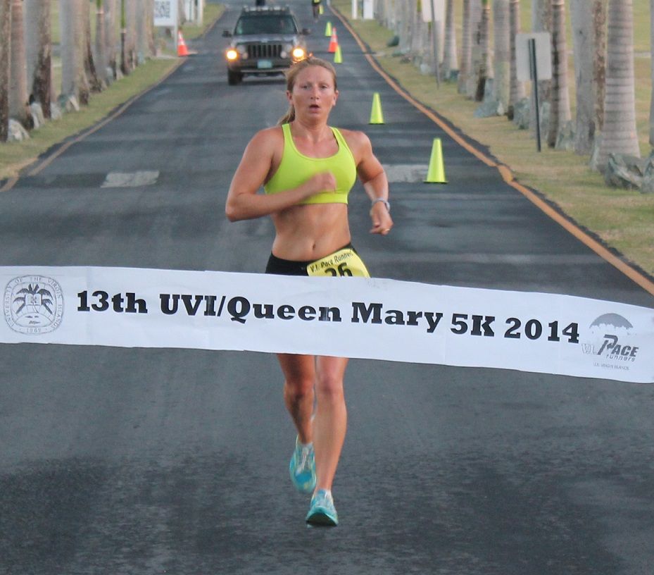 Briget Klein was top female finisher at 13th Annual UVI/Queen Mary Highway 5K  