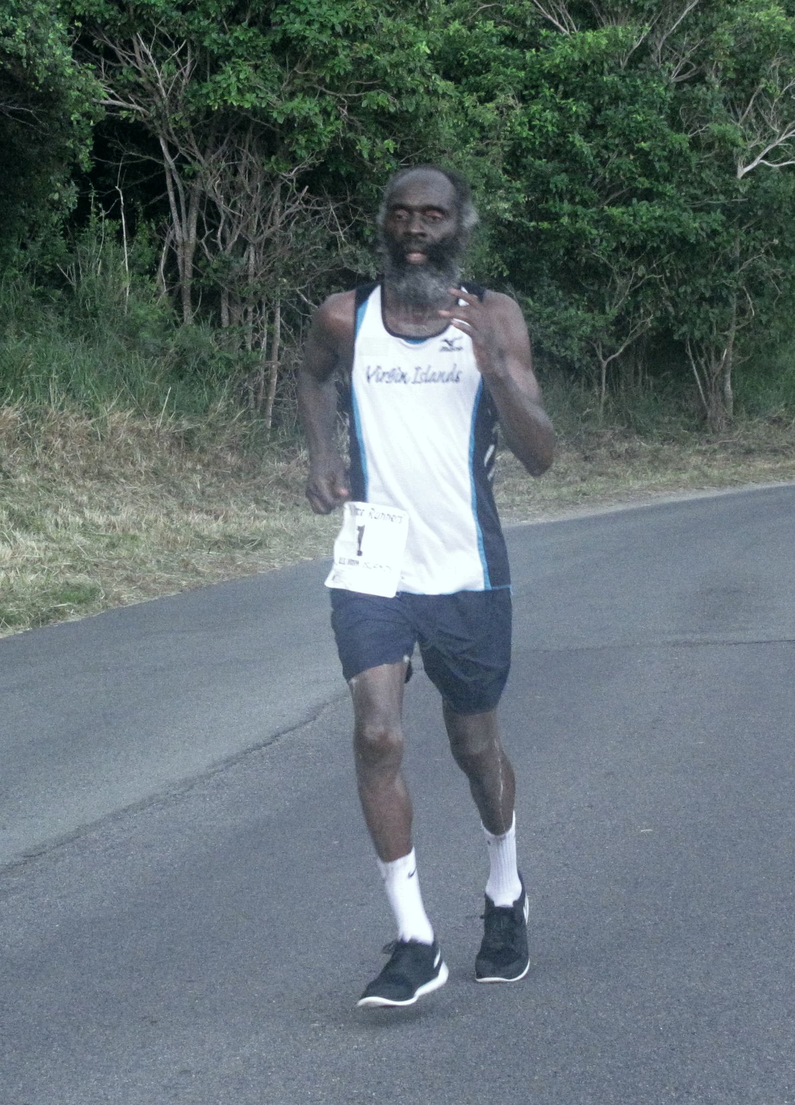 Calvin Dallas runs in the St. Croix International Marathon