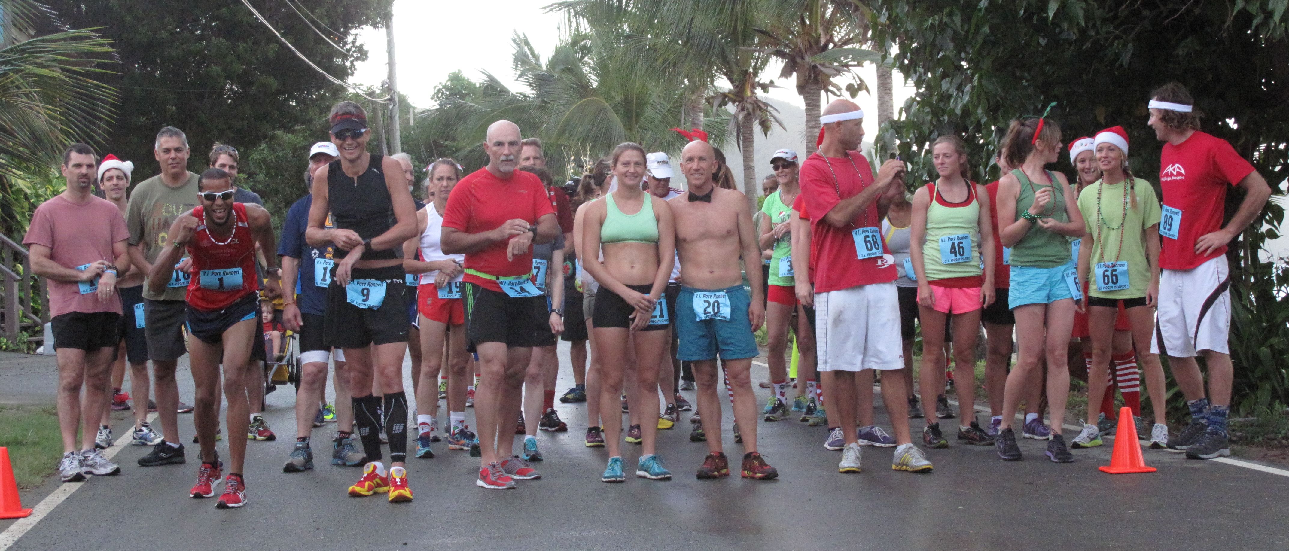 The start of the Cane Bay 5-Mile Road Race on Sunday, Dec. 22